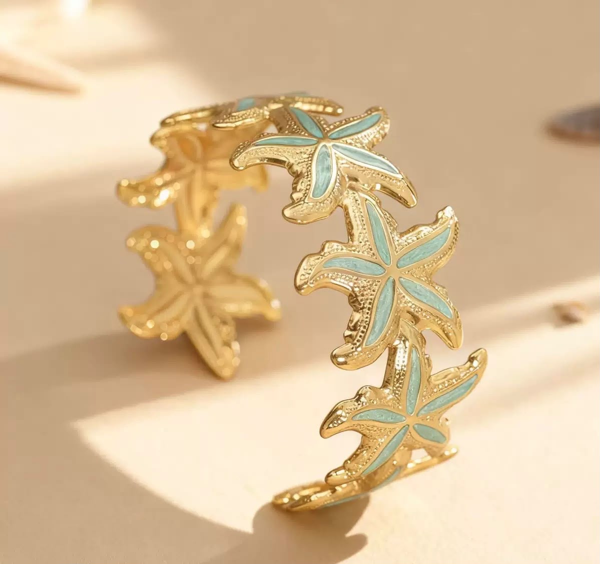 Coastal Starfish Cuff Bangle