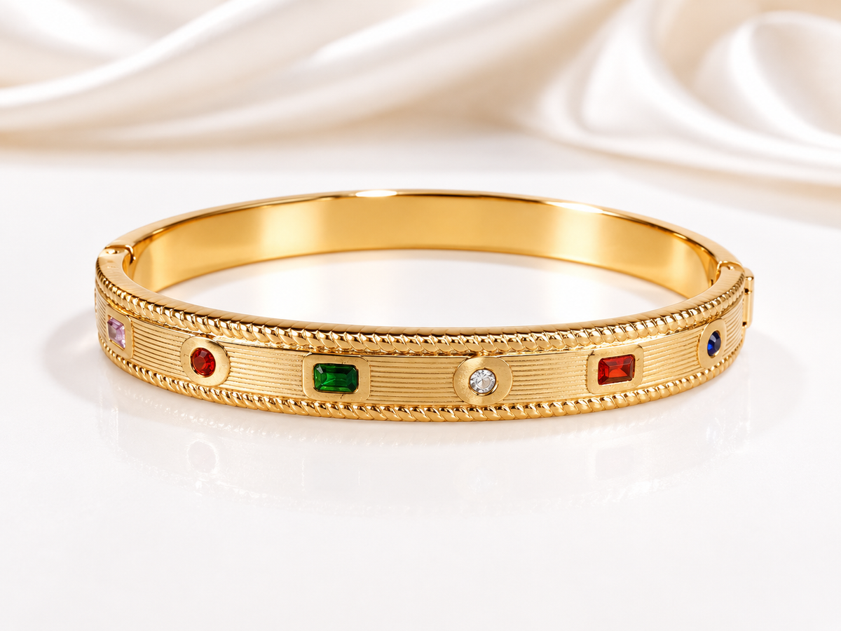Multicolor CZ Elegance Bangle