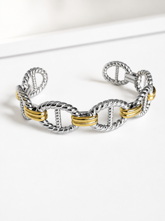 Twisted Link Cuff Bracelet