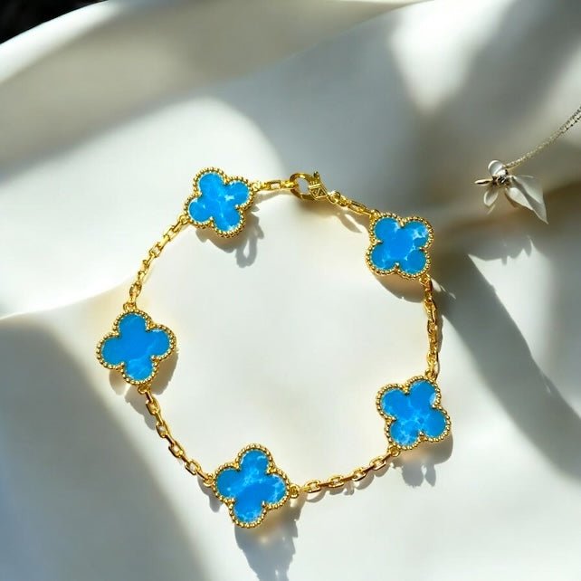Blue Sky Clover Bracelet