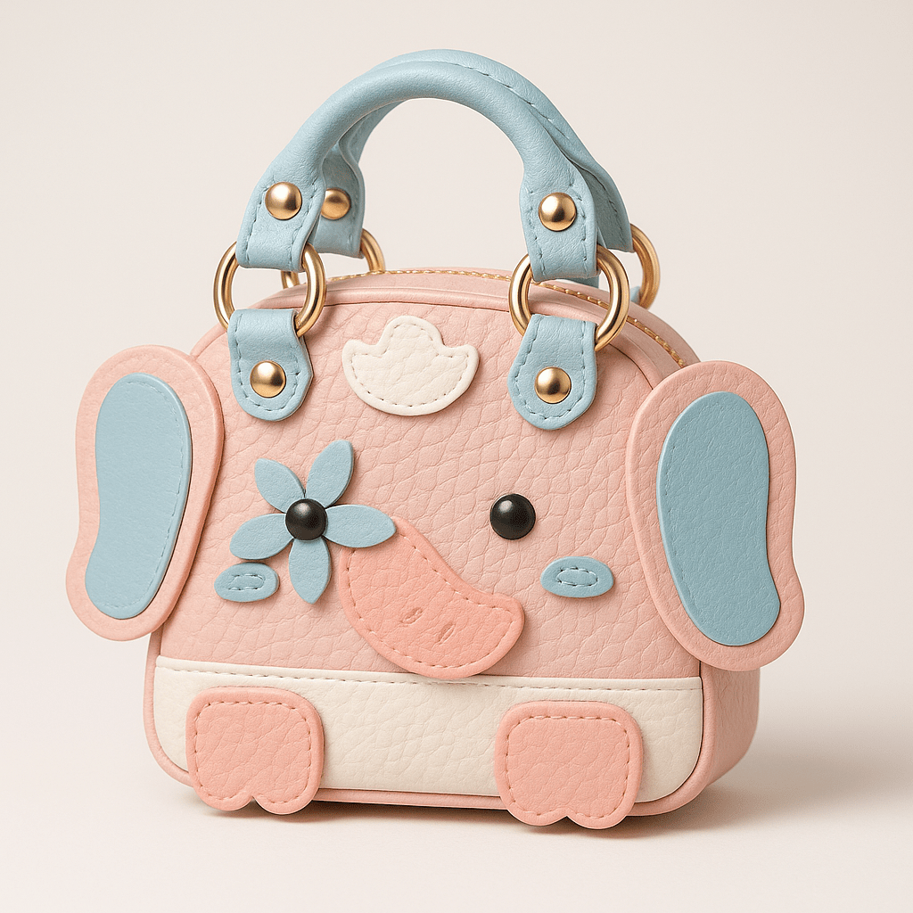 Mini Pink Elephant Bag Charm