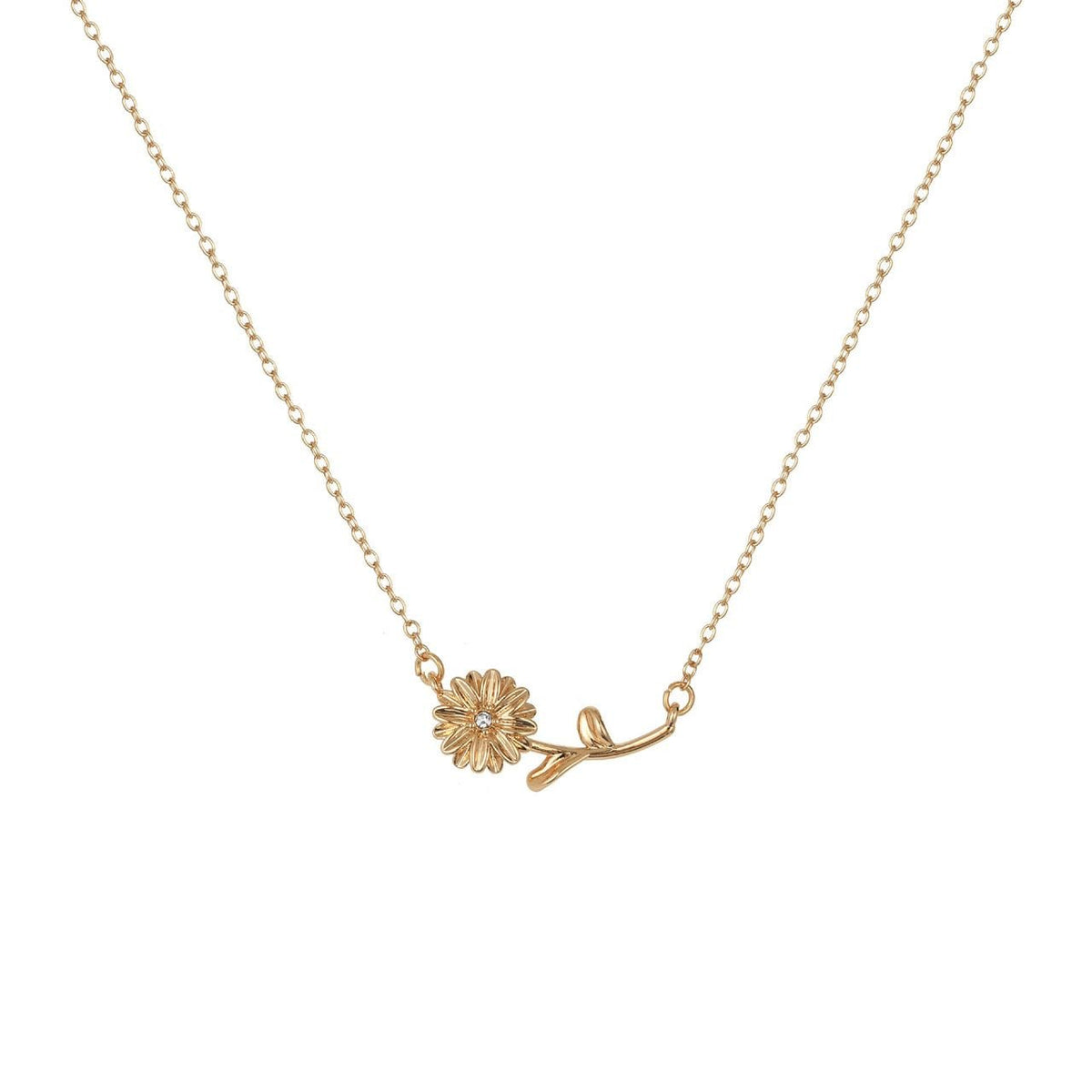 Birth Story Necklace: Flower & Gemstone Personalized