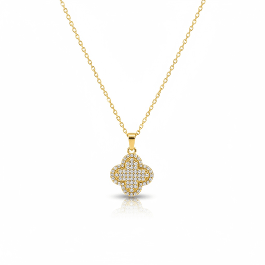 Four Leaf Sparkle Necklace