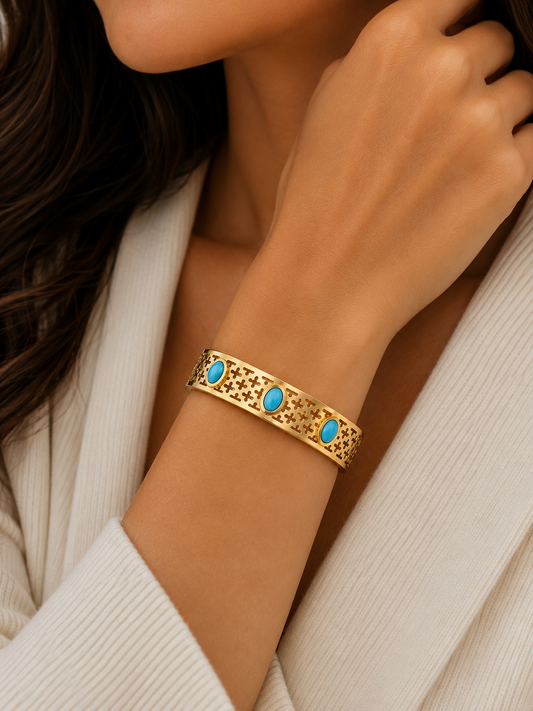 Turquoise Mosaic Bangle
