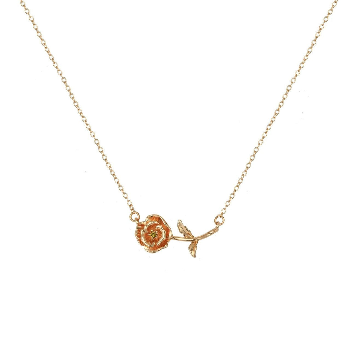 Birth Story Necklace: Flower & Gemstone Personalized