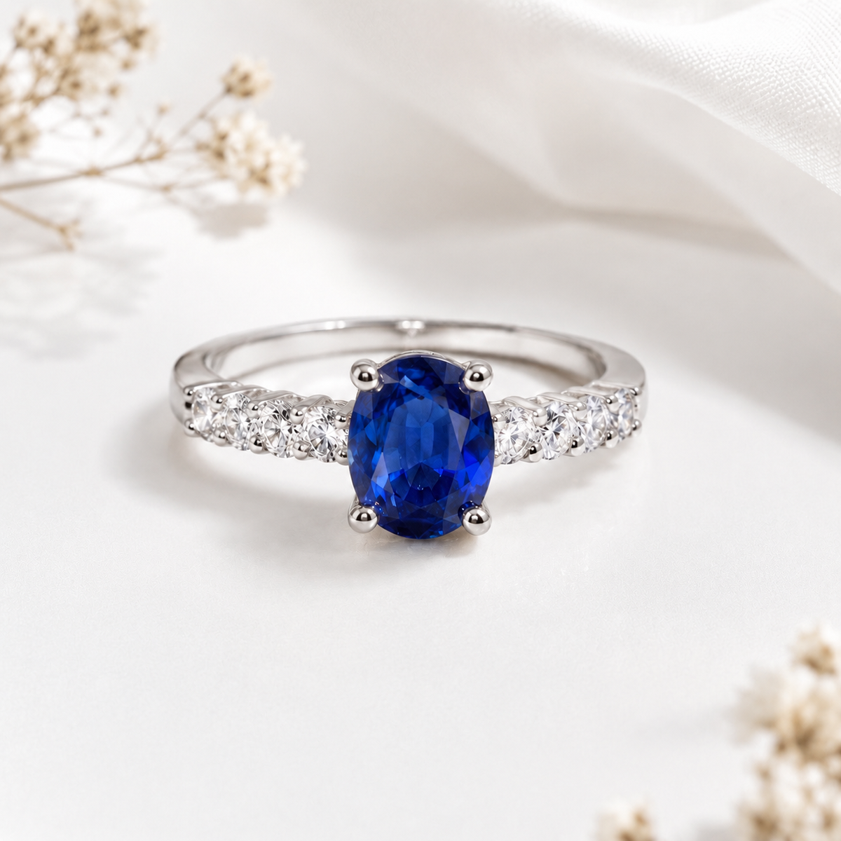 Midnight Sapphire Adjustable Ring