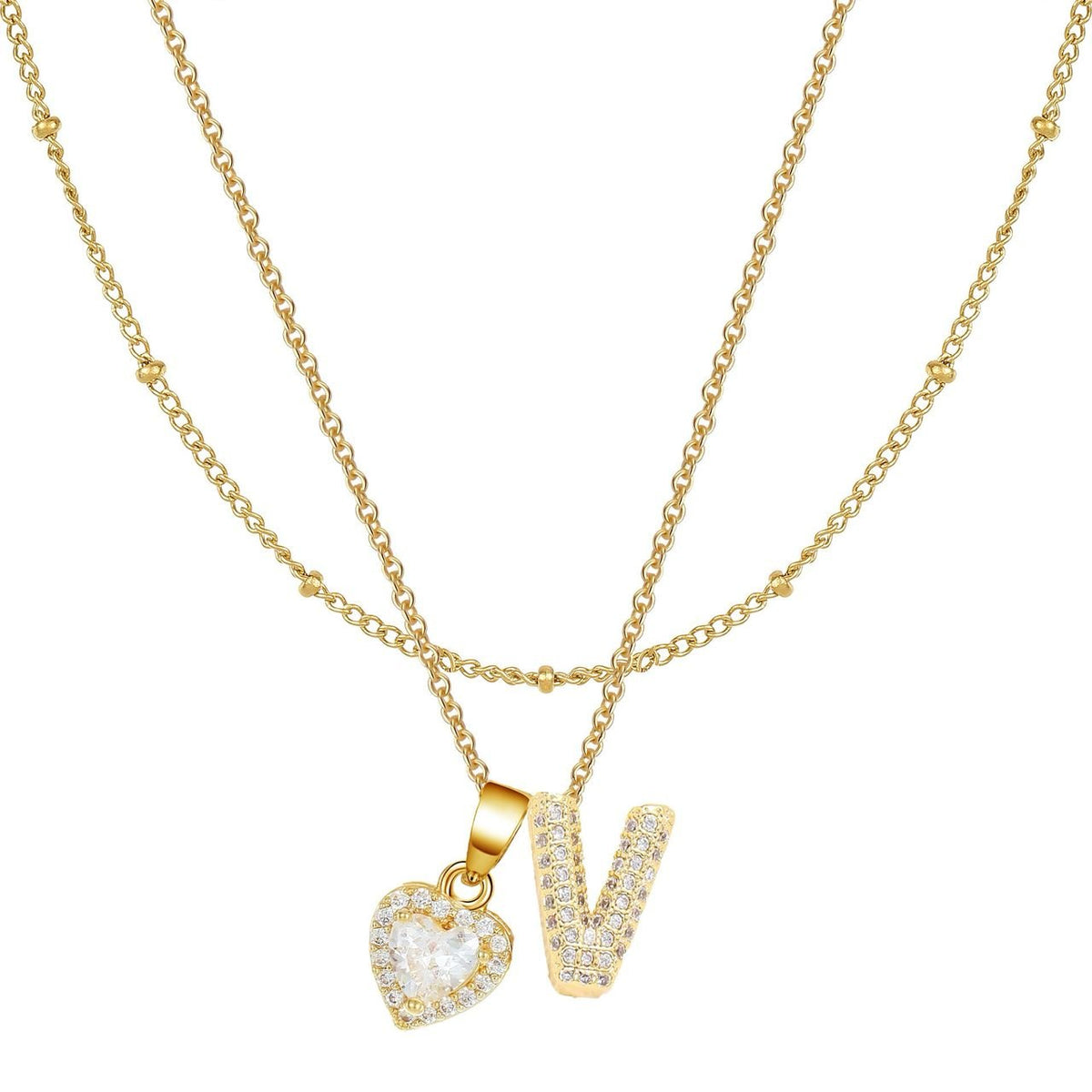 Letter Heart Pendant