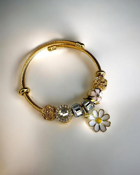 White Flower Charms