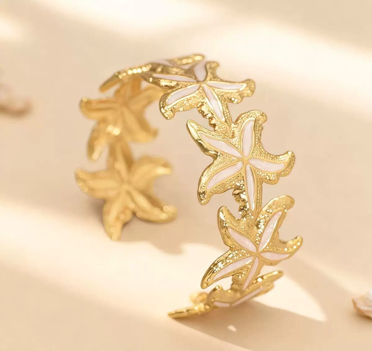 Coastal Starfish Cuff Bangle