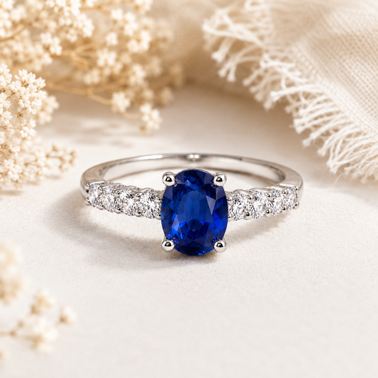Midnight Sapphire Adjustable Ring
