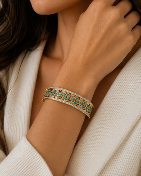 Azure Clover Bangle