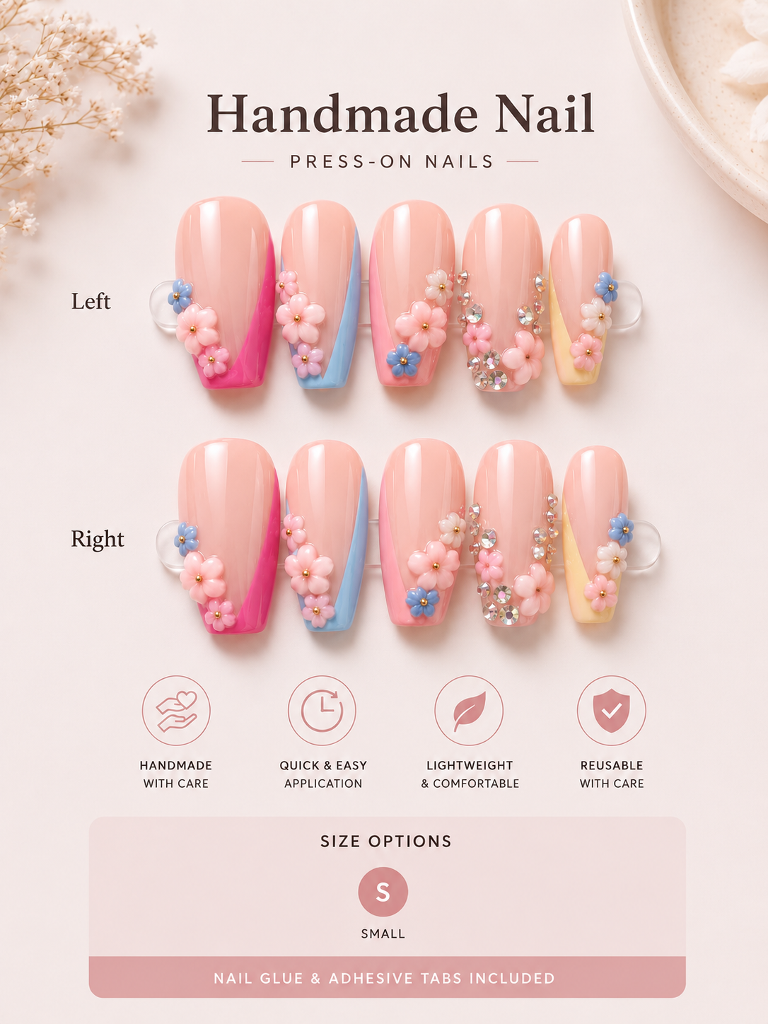 Pastel Blossom Press-On Nails