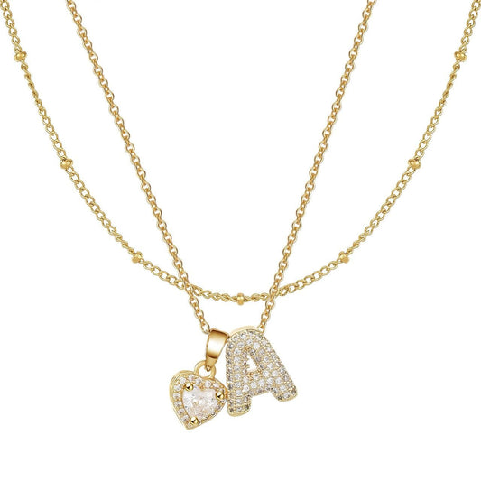 Letter Heart Pendant
