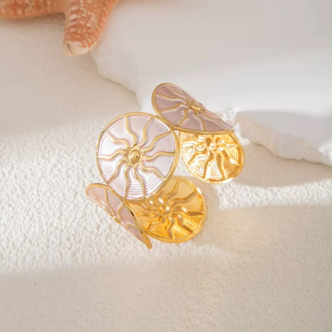 Blush Seashell Cuff Bangle