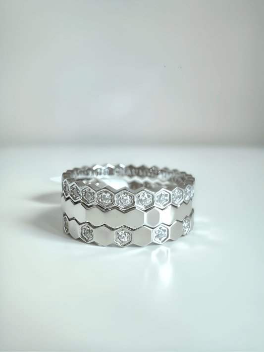 3-in-1 Honeycomb Rings