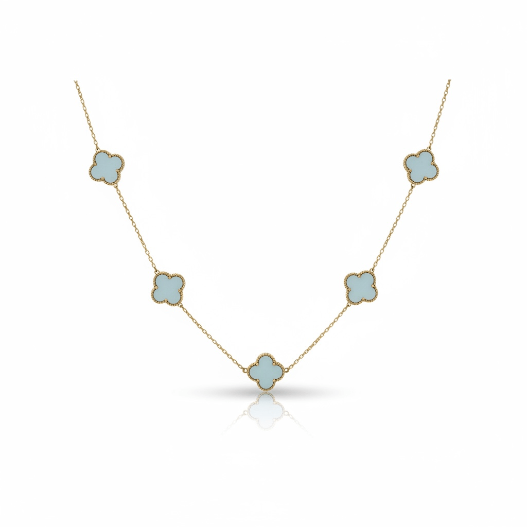 Mint Trefoil Necklace