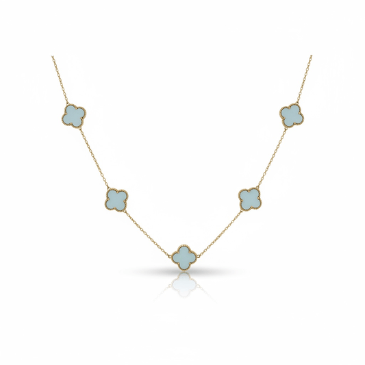 Mint Trefoil Necklace