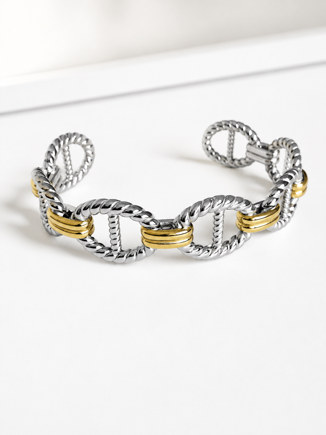 Twisted Link Cuff Bracelet