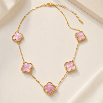 Pink Mother Pearl Trefoil