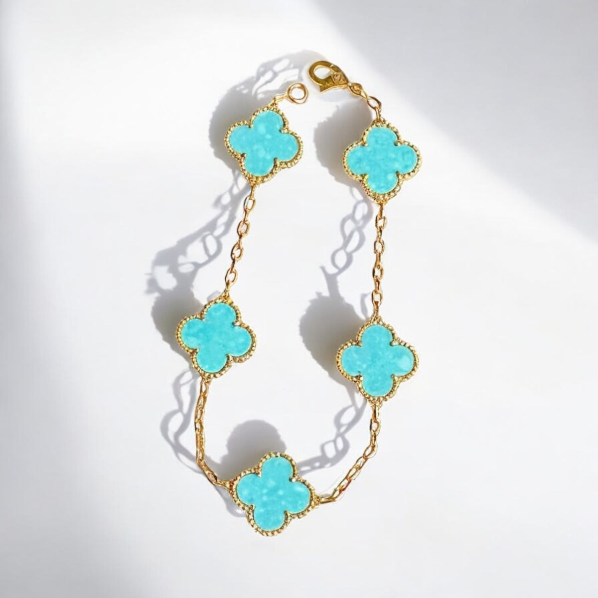 Amazonite Clover Bracelet