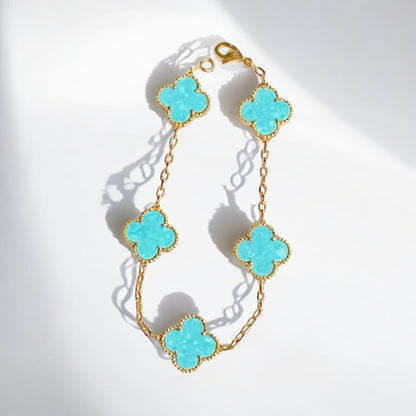Amazonite Clover Bracelet