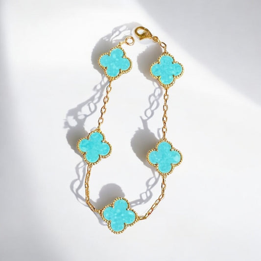 Amazonite Clover Bracelet