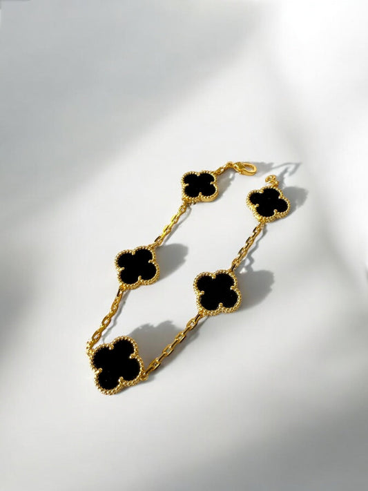 Black Trefoil Bracelet