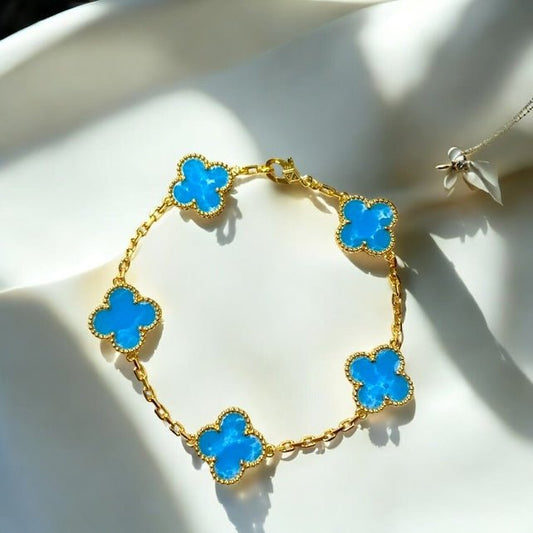 Blue Sky Clover Bracelet