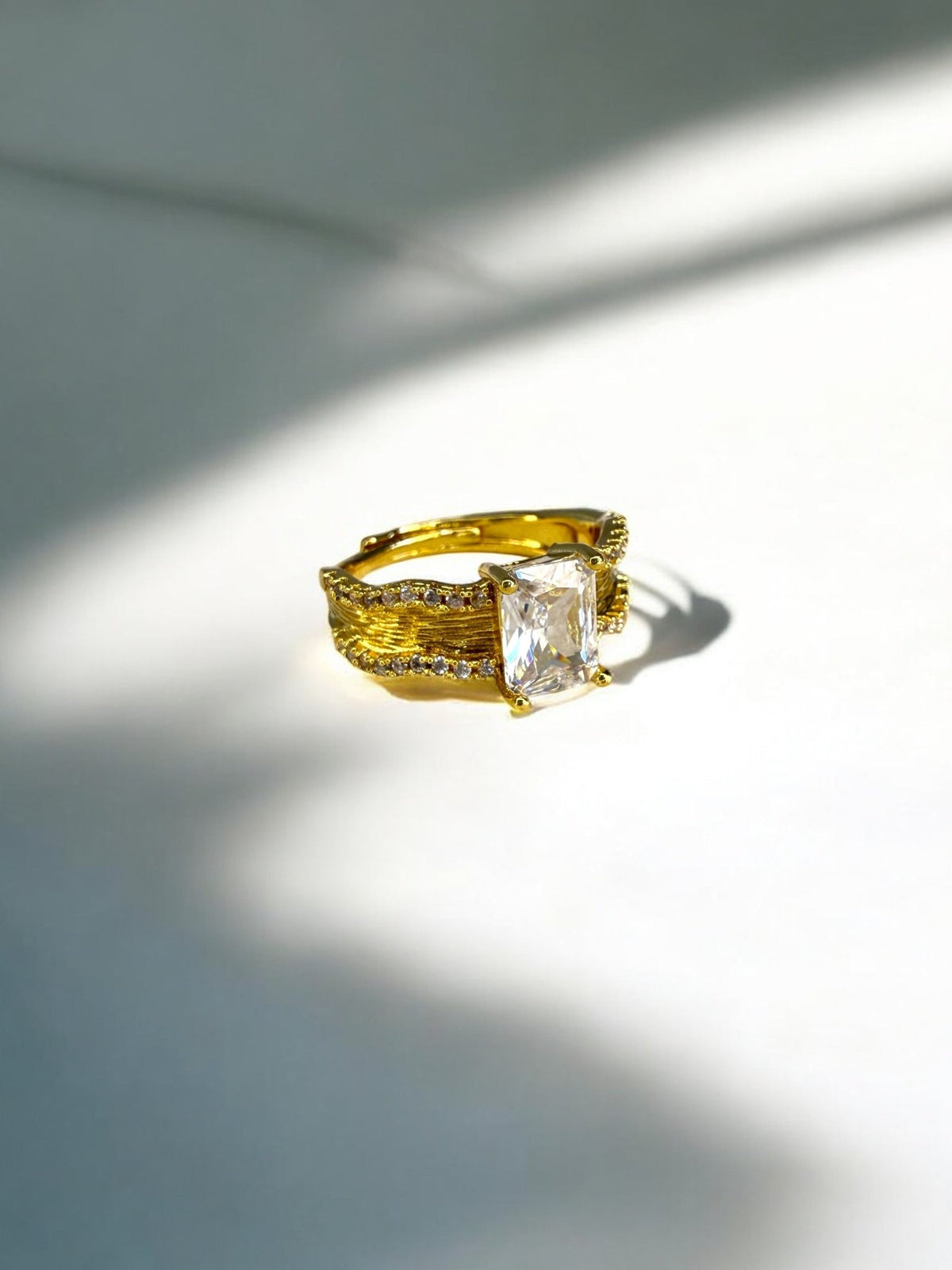 24k CZ ring