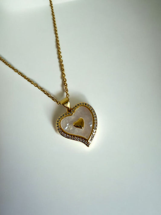 Mother Pearl Heart Pendant