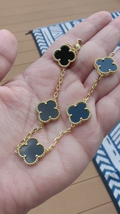 Black Trefoil Bracelet