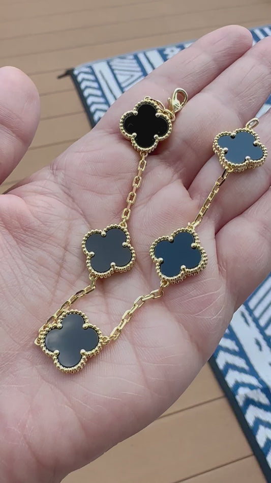 Black Trefoil Bracelet